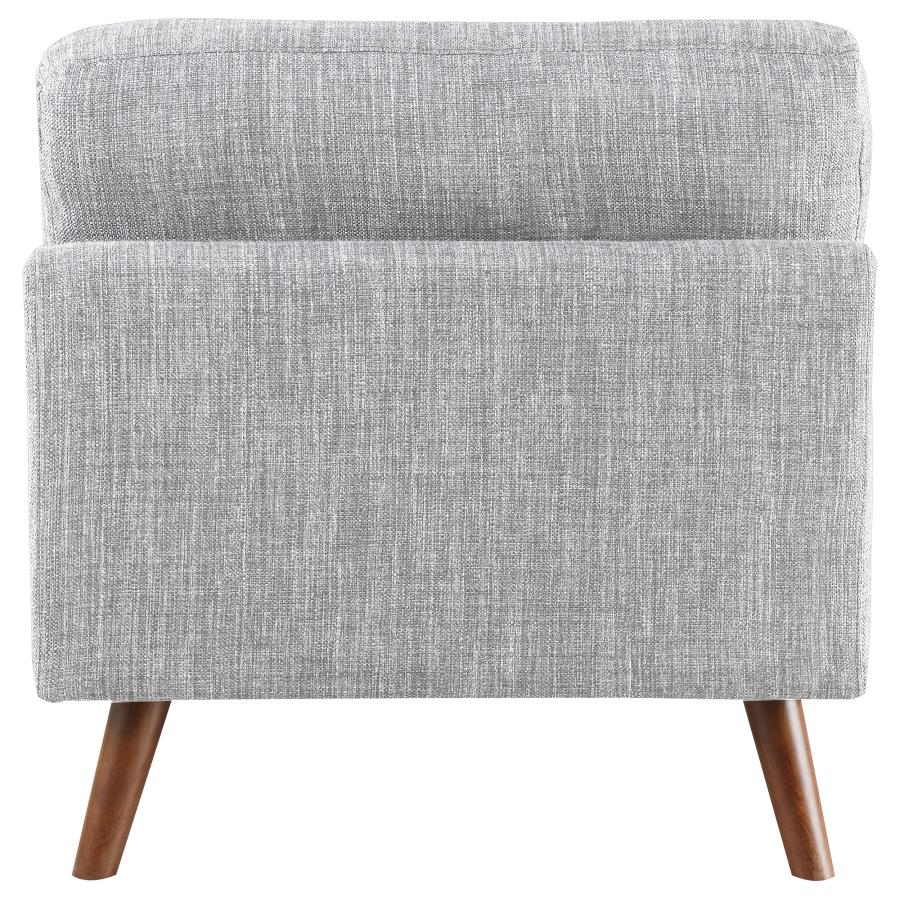 (image for) Churchill Upholstered Tufted Armless Chair Grey