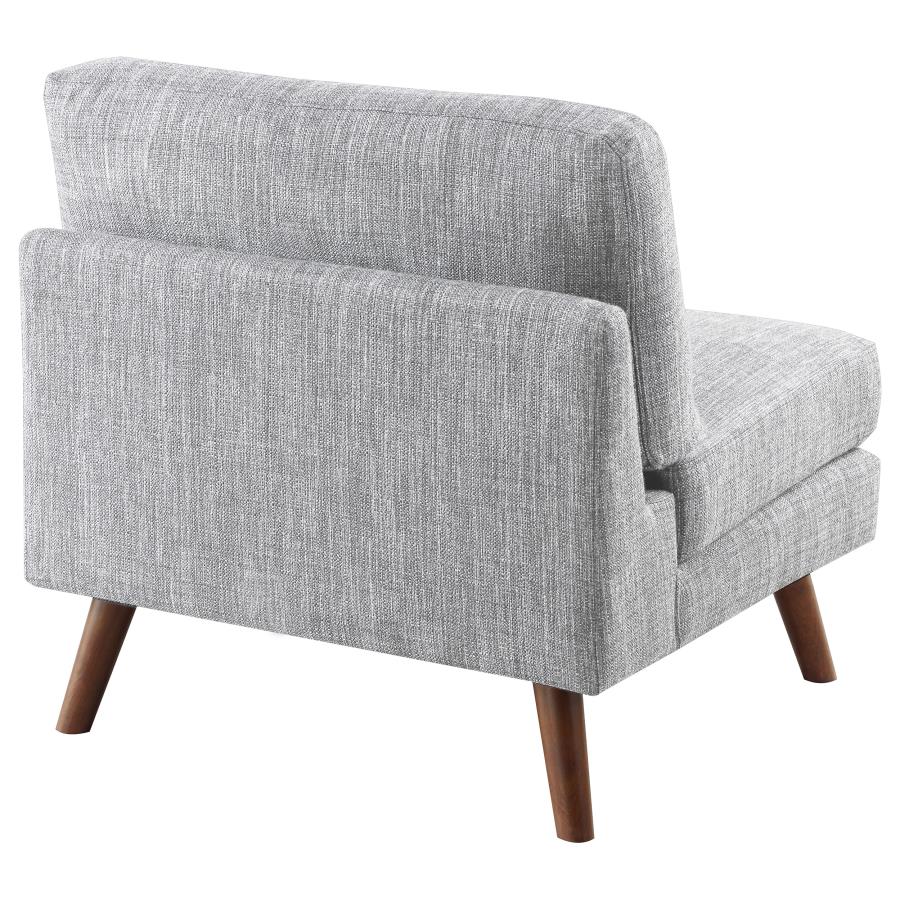 (image for) Churchill Upholstered Tufted Armless Chair Grey