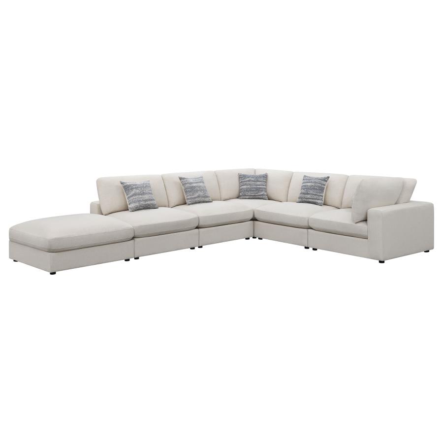 (image for) Serene 6-piece Upholstered Modular Sectional Sofa Beige