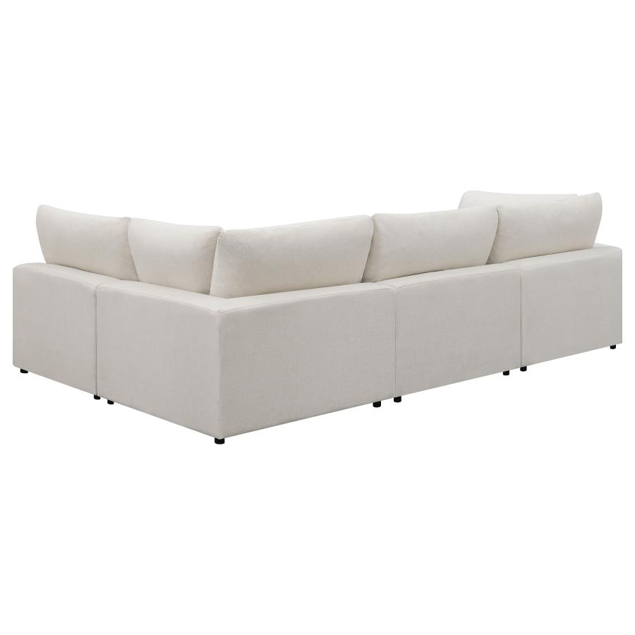 (image for) Serene 4-piece Upholstered Modular Sectional Sofa Beige