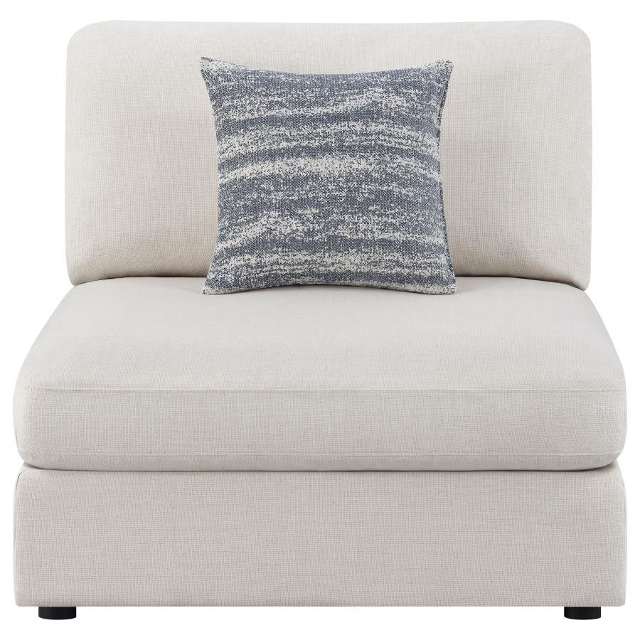 (image for) Serene Upholstered Armless Chair Beige