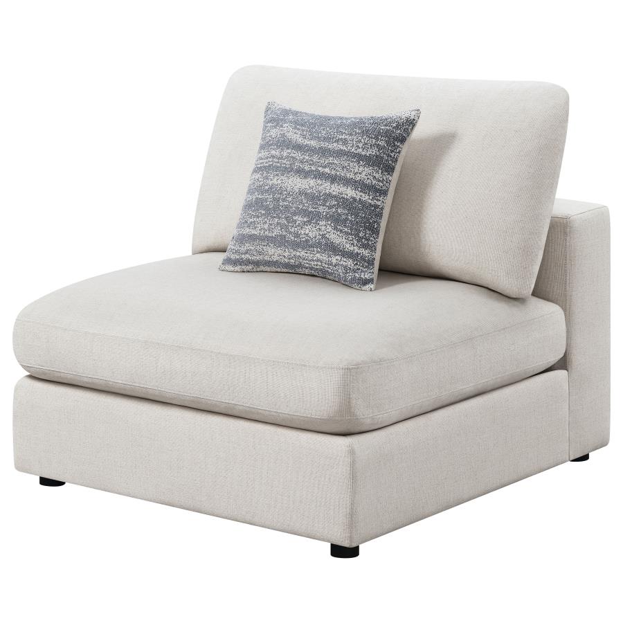 (image for) Serene Upholstered Armless Chair Beige