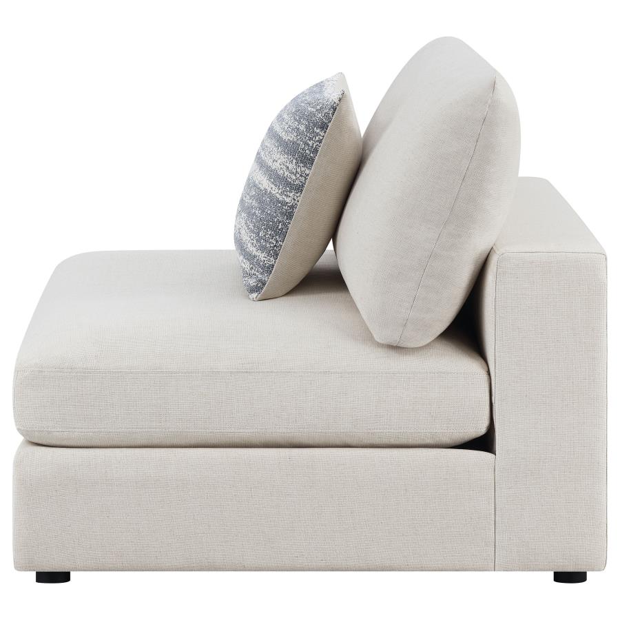 (image for) Serene Upholstered Armless Chair Beige