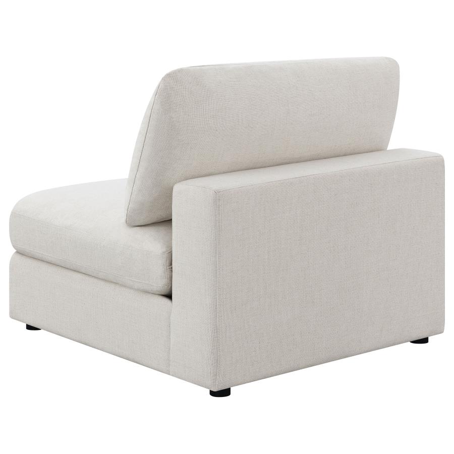 (image for) Serene Upholstered Armless Chair Beige