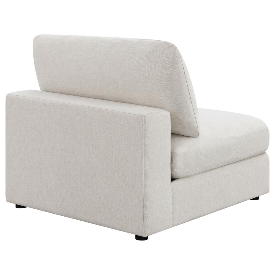 (image for) Serene Upholstered Armless Chair Beige