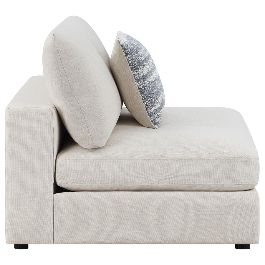 (image for) Serene Upholstered Armless Chair Beige