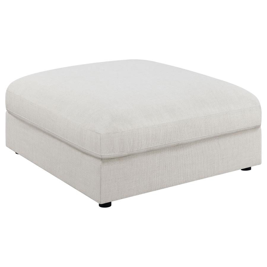 (image for) Serene Square Upholstered Ottoman Beige