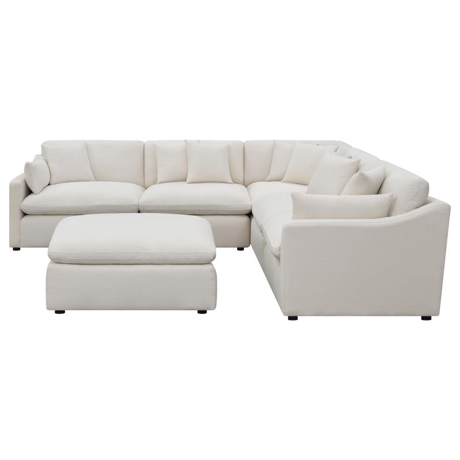 (image for) Hobson 6-piece Upholstered Modular Sectional Sofa Ivory