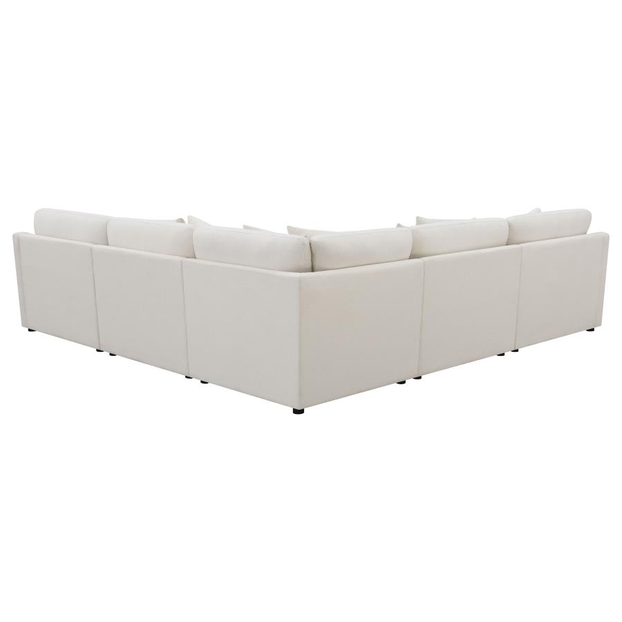 (image for) Hobson 6-piece Upholstered Modular Sectional Sofa Ivory