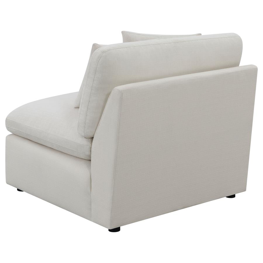 (image for) Hobson Upholstered Armless Chair Ivory