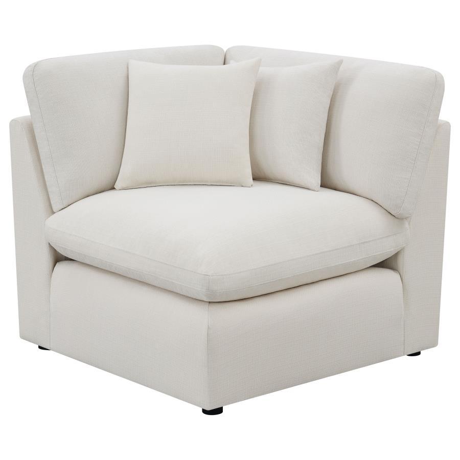 (image for) Hobson Upholstered Corner Ivory - Click Image to Close