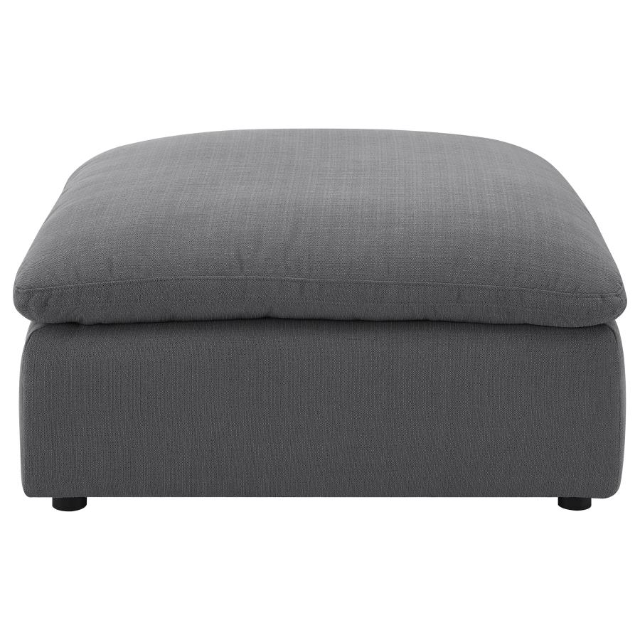 (image for) Hobson Square Upholstered Ottoman Charcoal