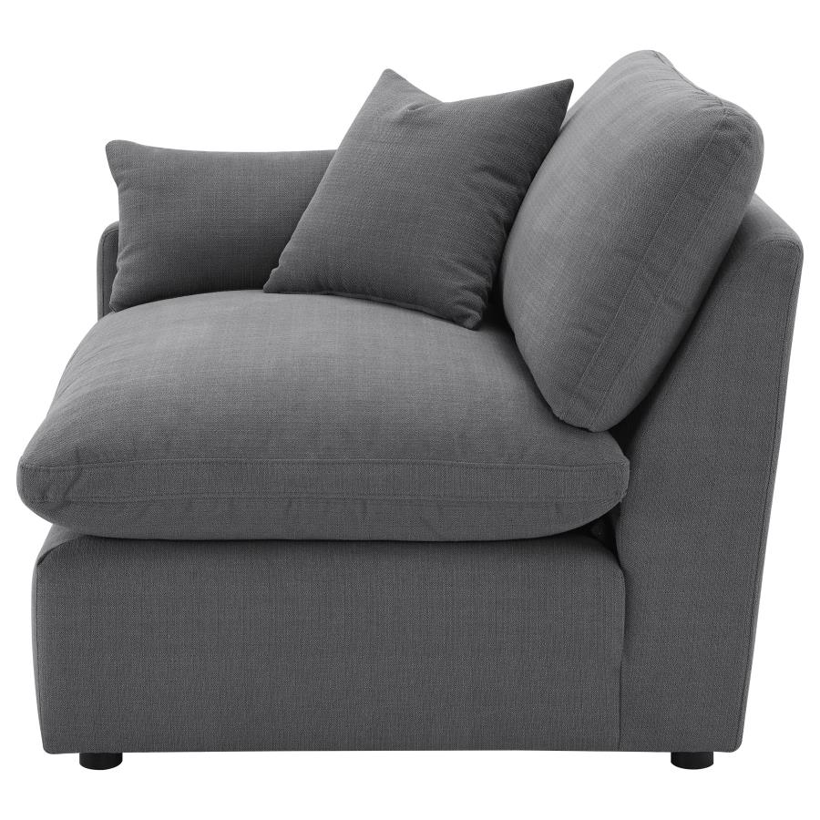 (image for) Hobson Upholstered LAF Chair Charcoal