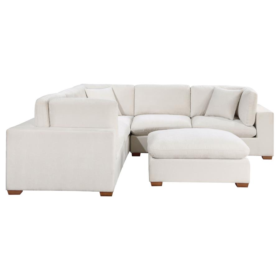 (image for) Lakeview 6-piece Upholstered Modular Sectional Sofa Ivory