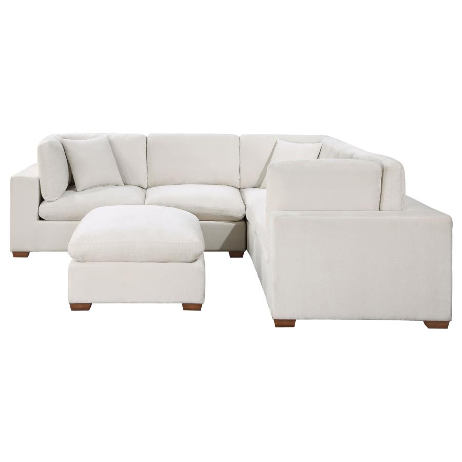 (image for) Lakeview 5-piece Upholstered Modular Sectional Sofa Ivory