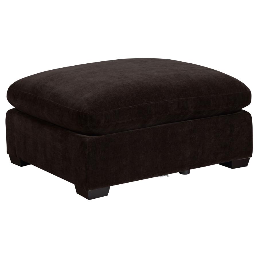 (image for) Lakeview Rectangular Upholstered Ottoman Dark Chocolate - Click Image to Close