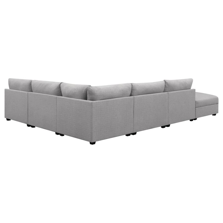 (image for) Cambria 6-piece Upholstered Modular Sectional Sofa Grey