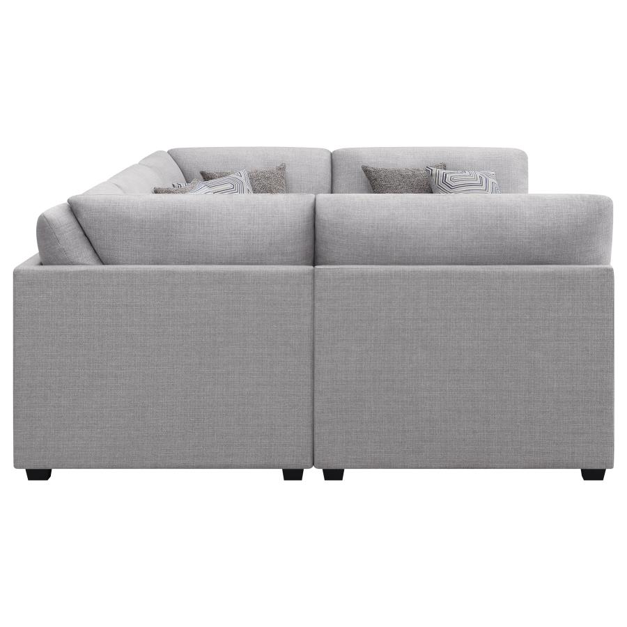 (image for) Cambria 6-piece Upholstered Modular Sectional Sofa Grey