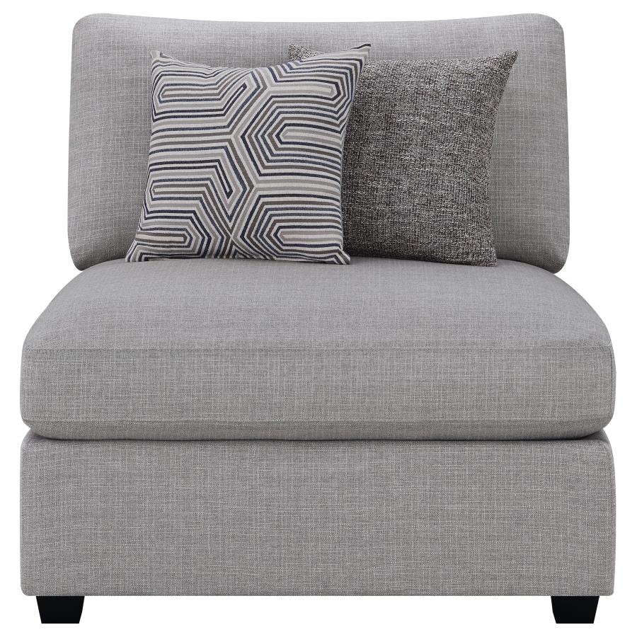 (image for) Cambria Upholstered Armless Chair Grey