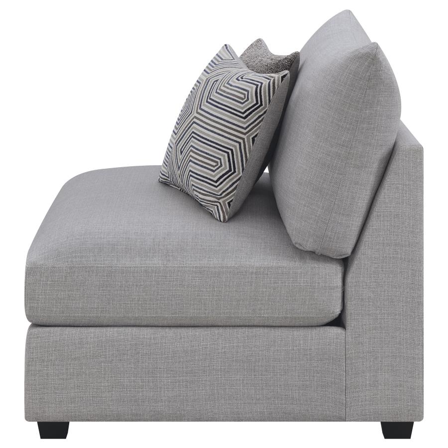 (image for) Cambria Upholstered Armless Chair Grey