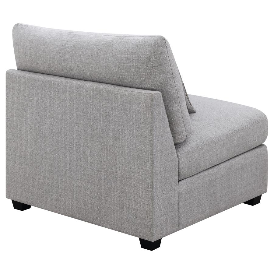 (image for) Cambria Upholstered Armless Chair Grey