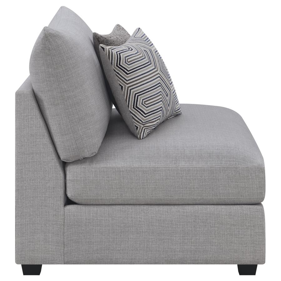 (image for) Cambria Upholstered Armless Chair Grey