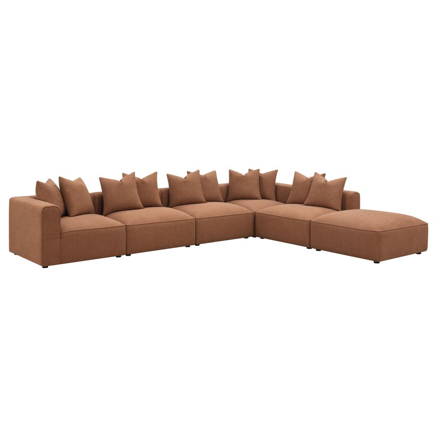 (image for) Jennifer 6-piece Upholstered Modular Sectional Terracotta