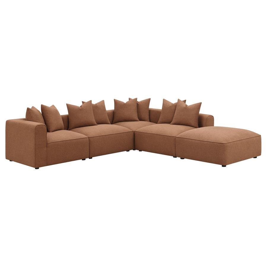 (image for) Jennifer 6-piece Upholstered Modular Sectional Terracotta