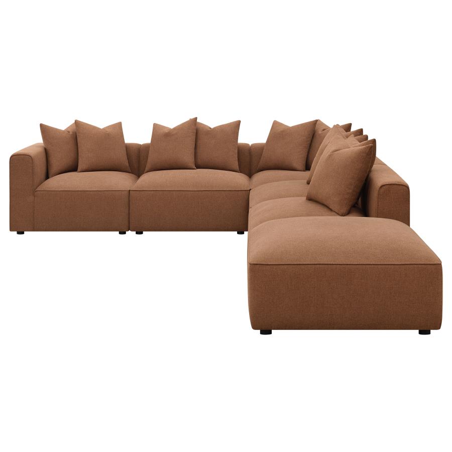 (image for) Jennifer 6-piece Upholstered Modular Sectional Terracotta