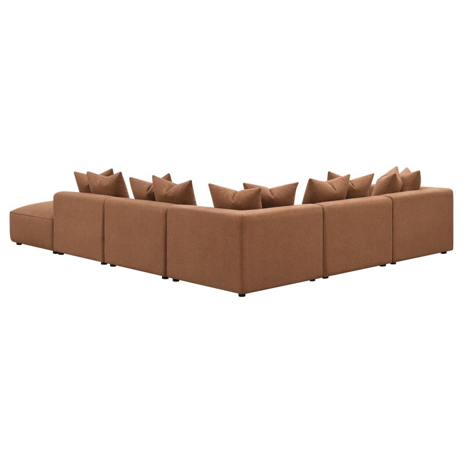 (image for) Jennifer 6-piece Upholstered Modular Sectional Terracotta