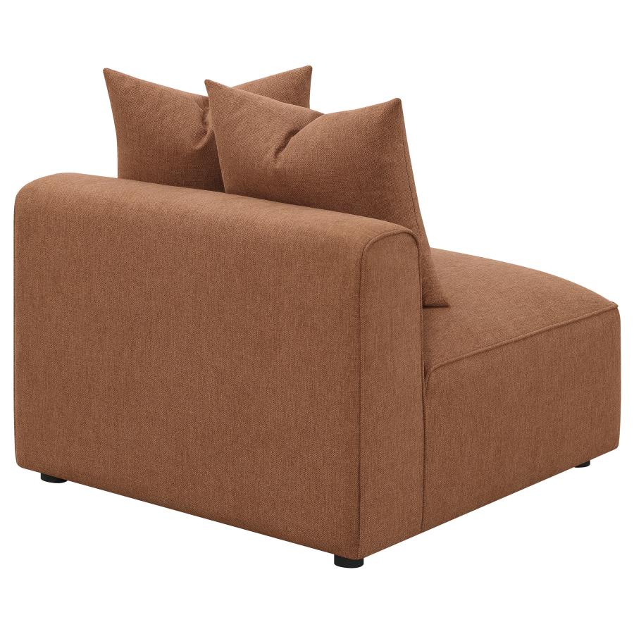 (image for) Jennifer Upholstered Armless Chair Terracotta