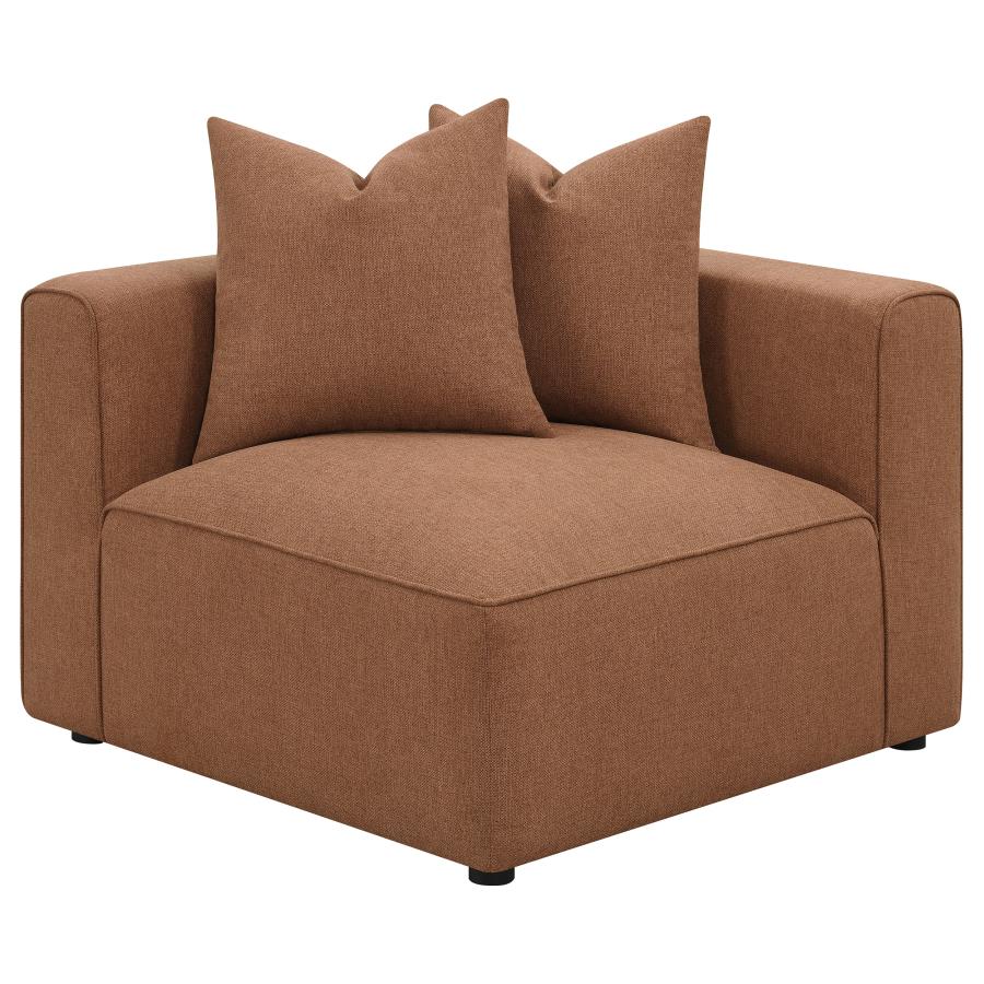 (image for) Jennifer Upholstered Corner Chair Terracotta