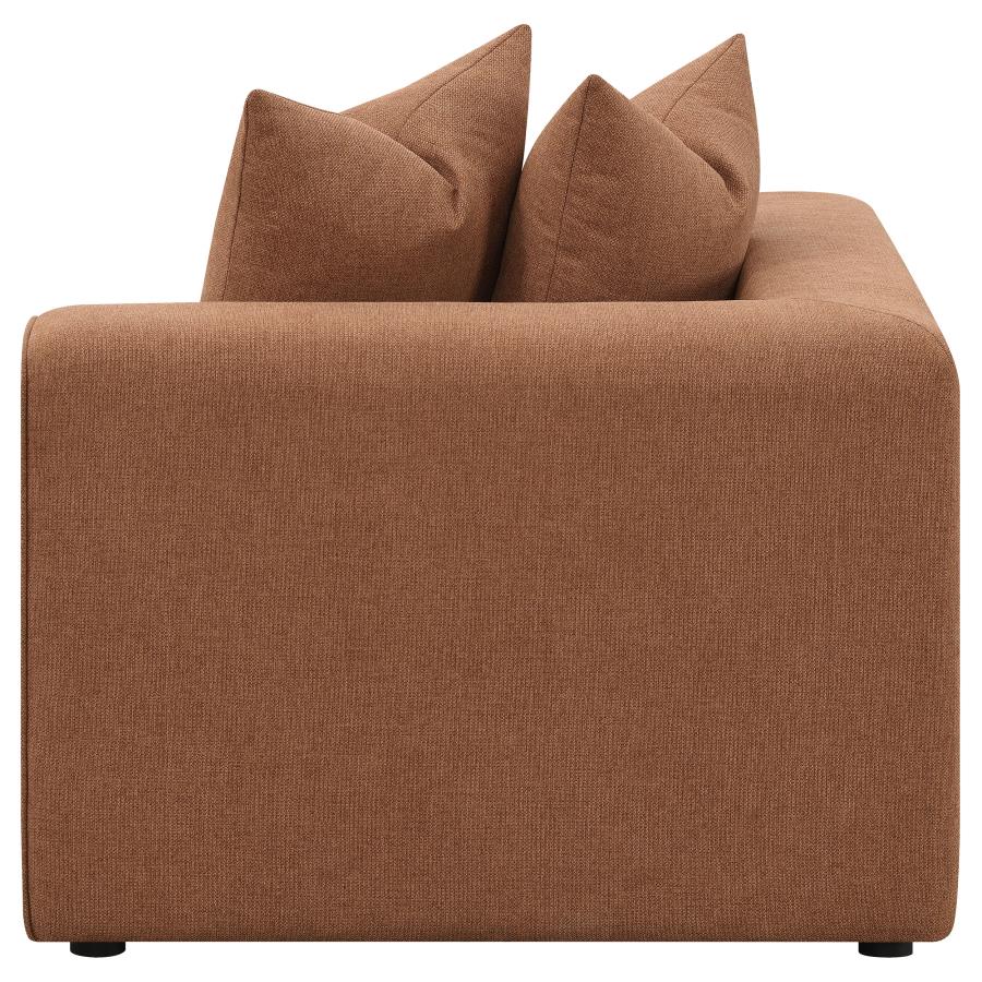 (image for) Jennifer Upholstered Corner Chair Terracotta