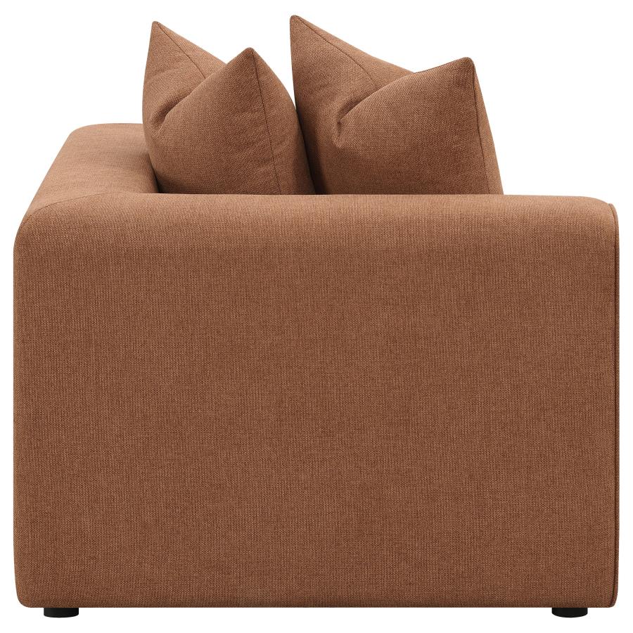 (image for) Jennifer Upholstered Corner Chair Terracotta