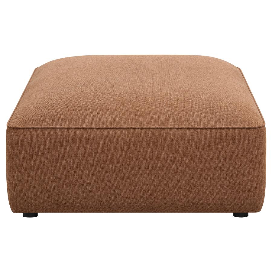 (image for) Jennifer Square Upholstered Ottoman Terracotta