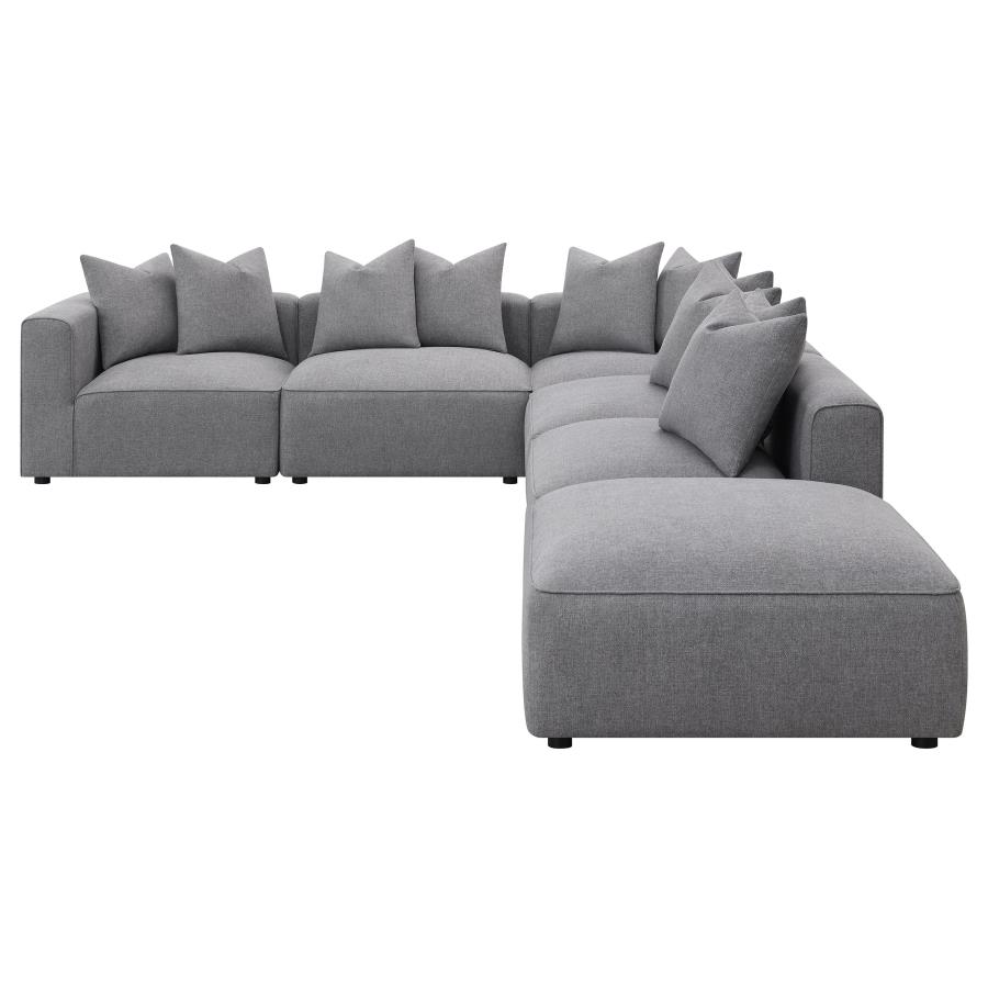 (image for) Jennifer 6-piece Upholstered Modular Sectional Grey