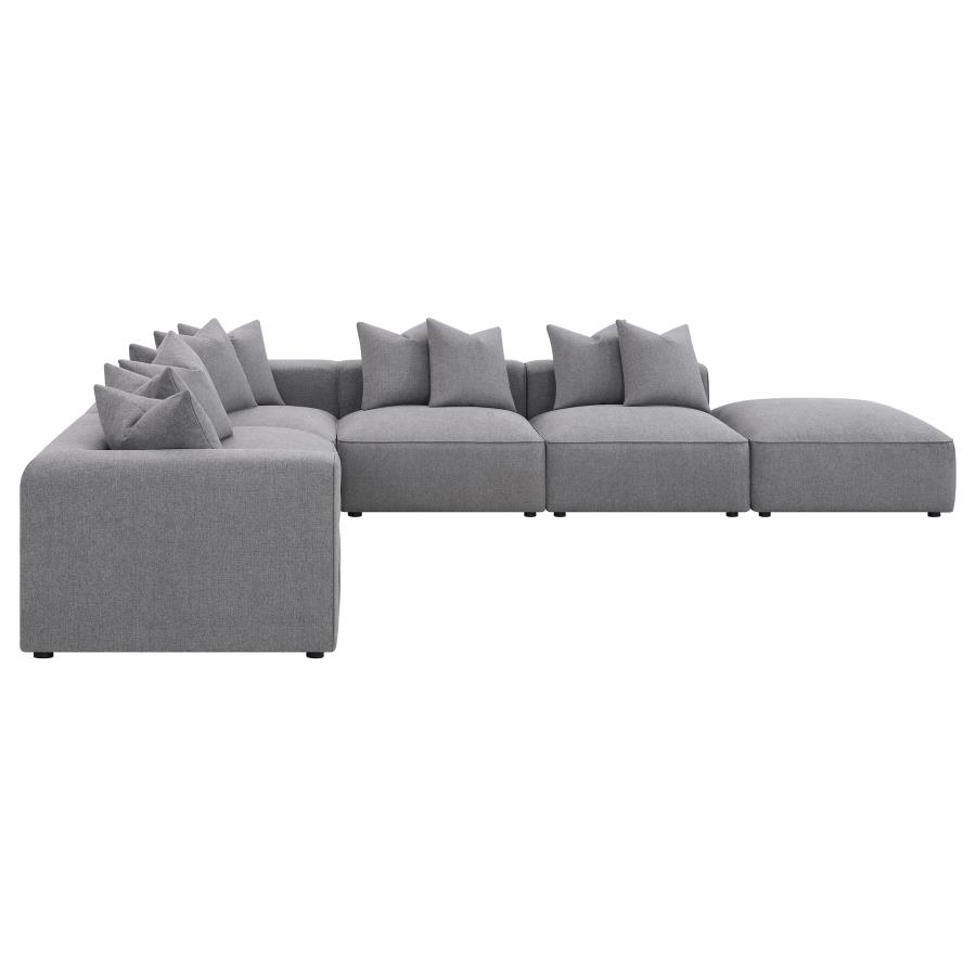 (image for) Jennifer 6-piece Upholstered Modular Sectional Grey