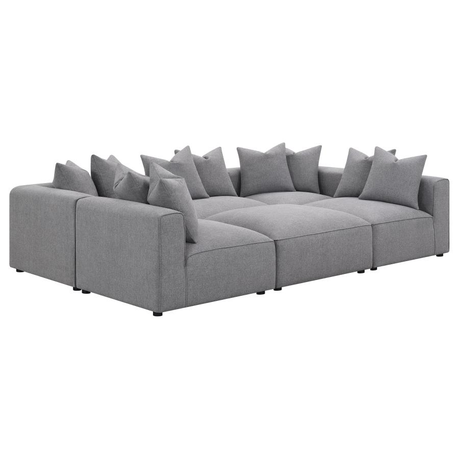 (image for) Jennifer 6-piece Upholstered Modular Sectional Grey