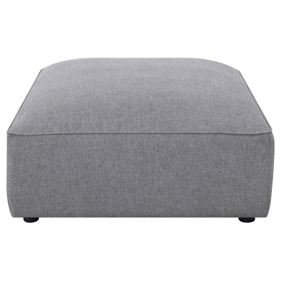 (image for) Jennifer Square Upholstered Ottoman Grey