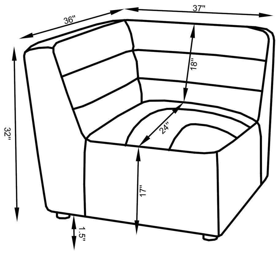 (image for) Sunny Upholstered Corner Chair Natural