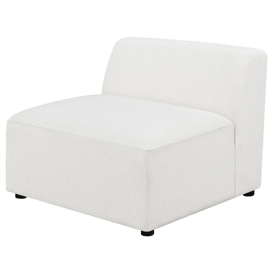 (image for) Freddie Upholstered Tight Back Armless Chair Pearl