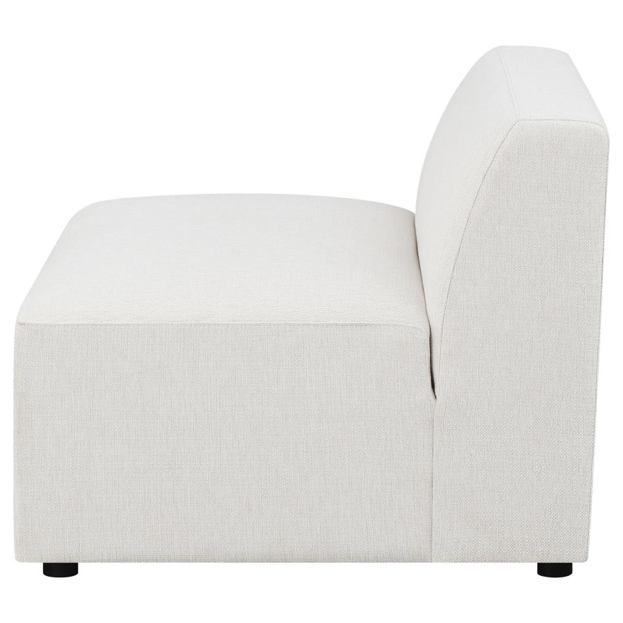 (image for) Freddie Upholstered Tight Back Armless Chair Pearl