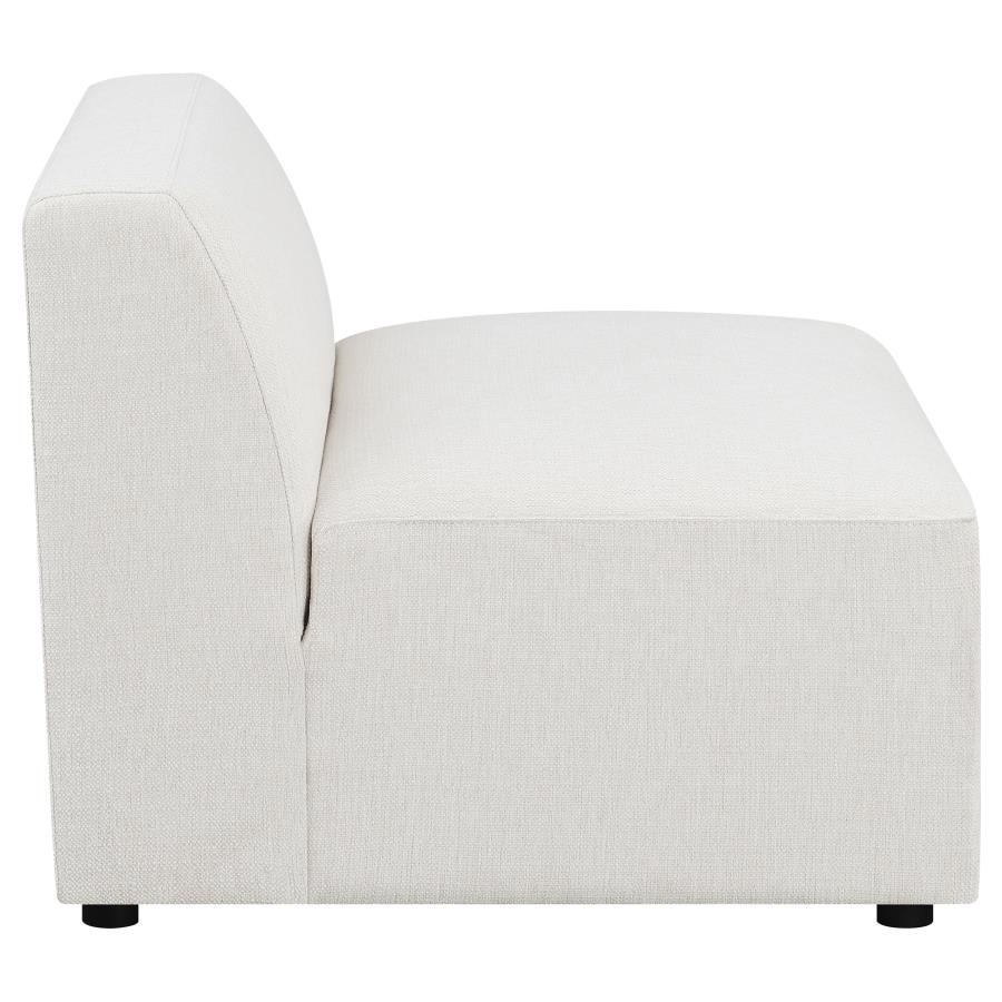 (image for) Freddie Upholstered Tight Back Armless Chair Pearl