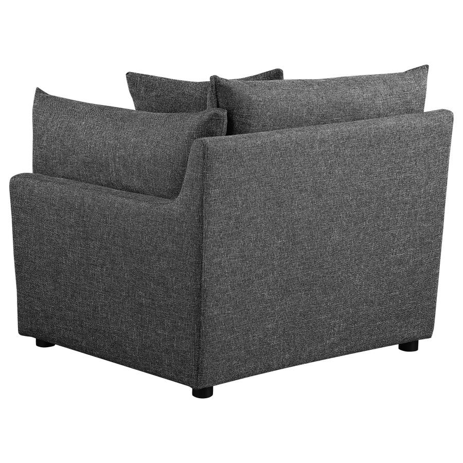 (image for) Sasha 6-Piece Upholstered Modular Sectional Barely Black