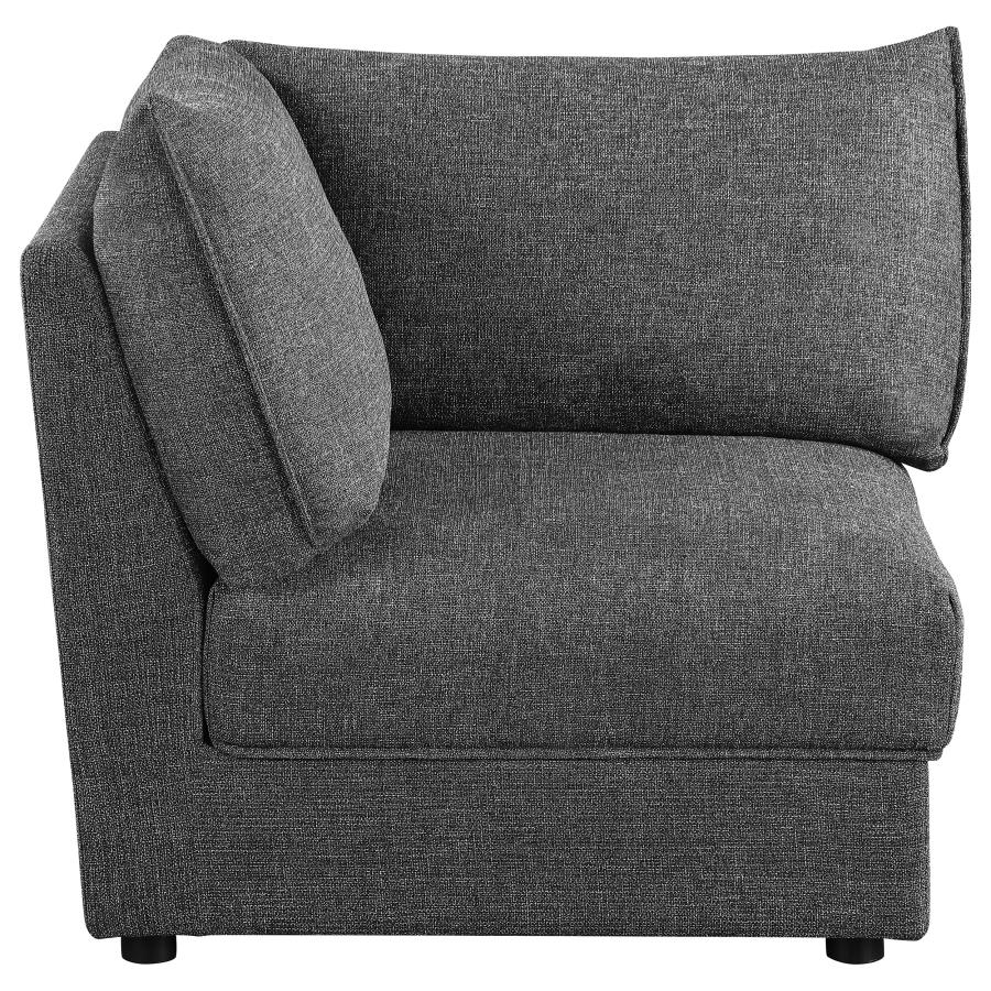 (image for) Sasha Upholstered Corner Chair Barely Black