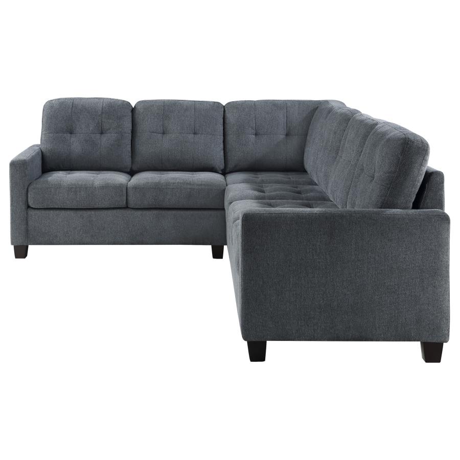 (image for) Georgina 4-piece Upholstered Modular Sectional Steel Grey