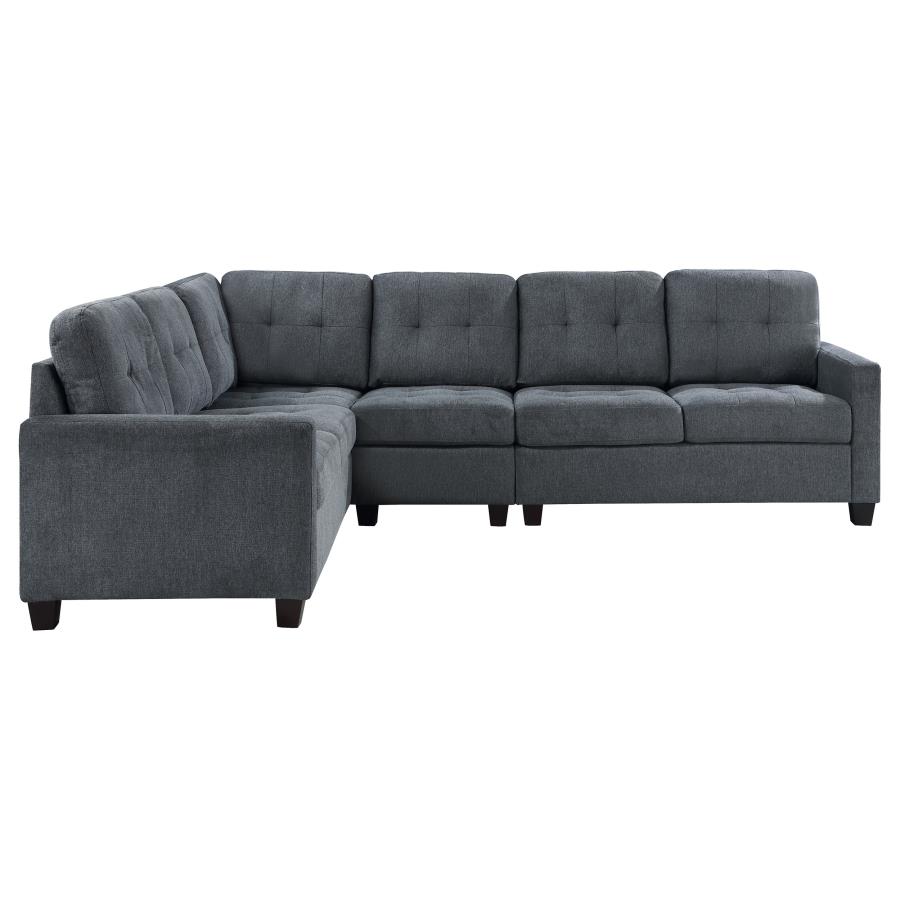 (image for) Georgina 4-piece Upholstered Modular Sectional Steel Grey