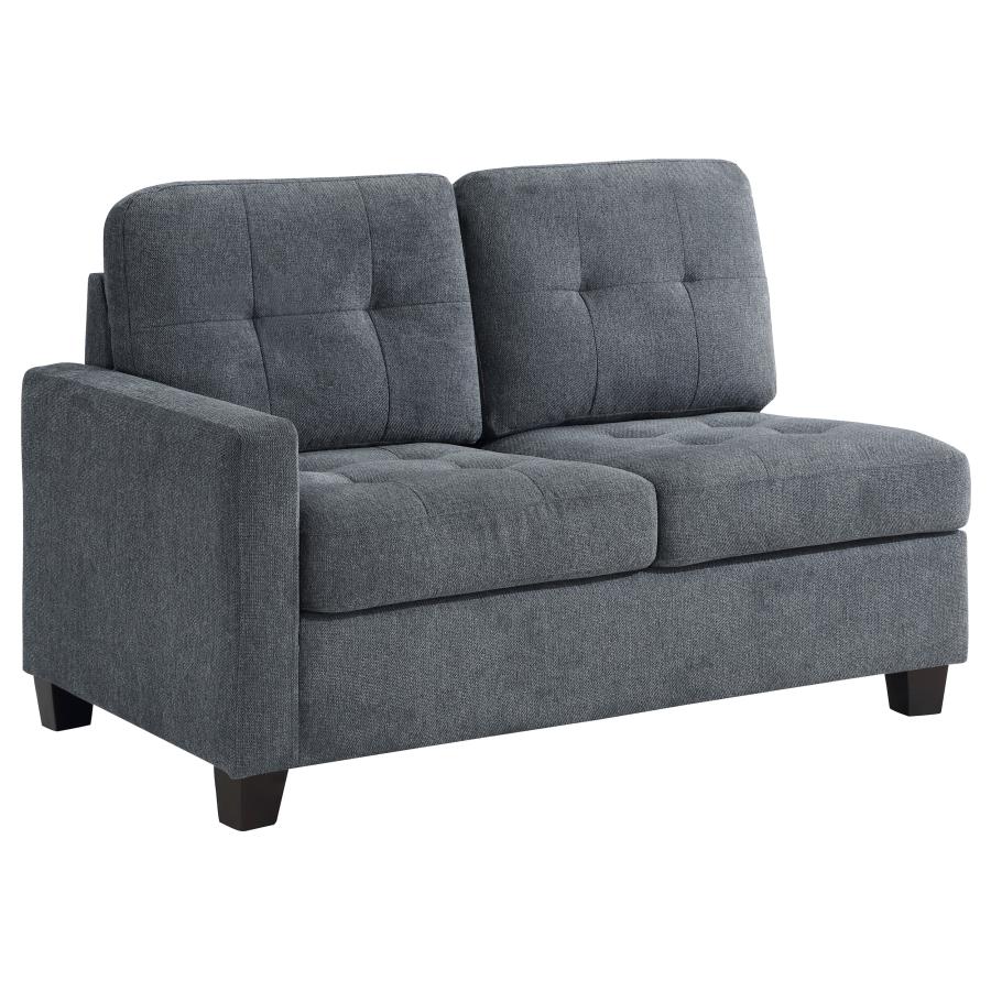 (image for) Georgina Upholstered LAF Loveseat Steel Grey