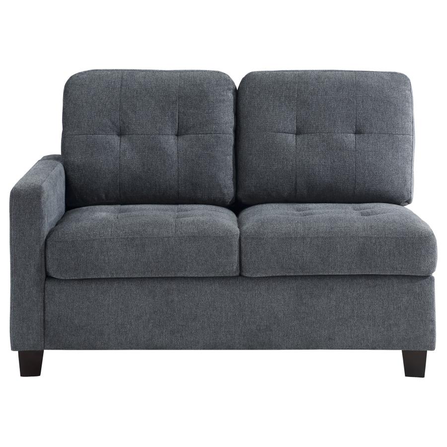 (image for) Georgina Upholstered LAF Loveseat Steel Grey