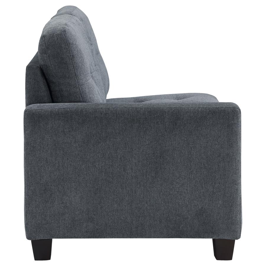 (image for) Georgina Upholstered LAF Loveseat Steel Grey